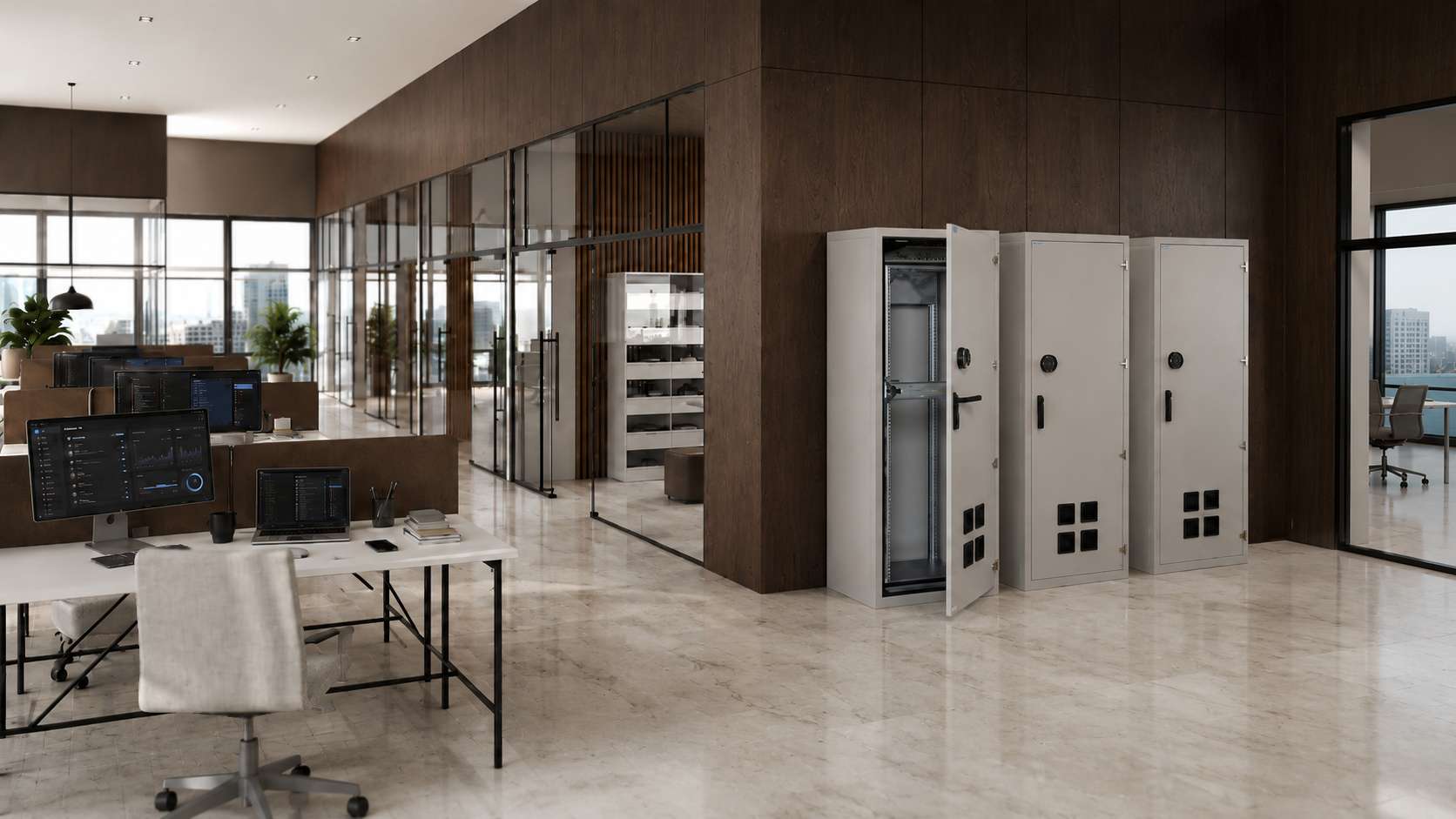 High security server cabinet secure it